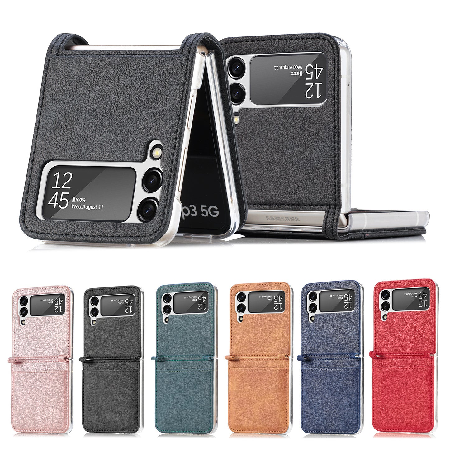 Samsung Galaxy Z Flip3 Leather Phone Cover
